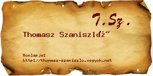 Thomasz Szaniszló névjegykártya